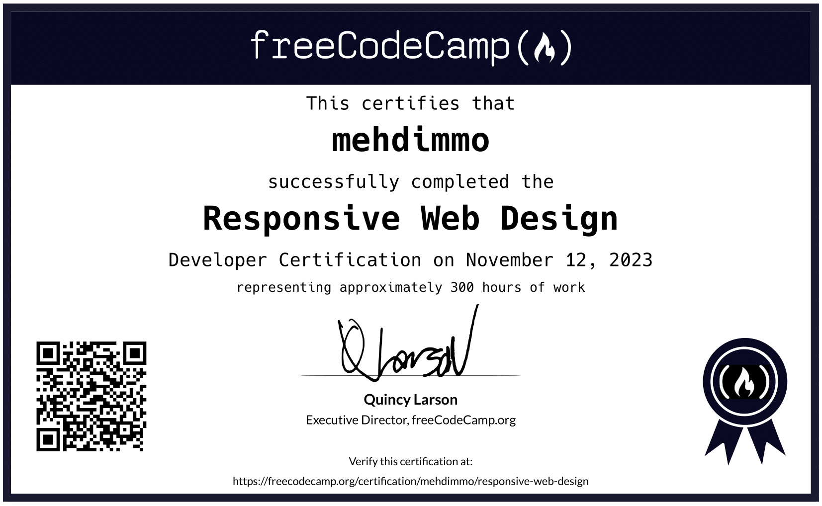FreeCodeCamp Responsive Web Design Certificate
